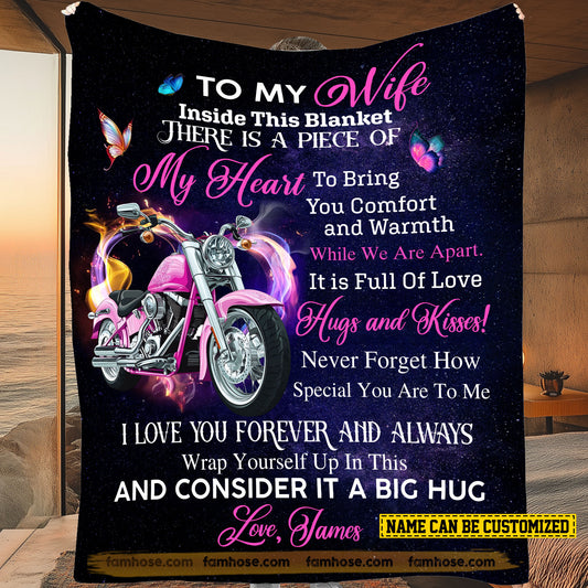 Funny Personalized Trucker Fleece Blanket, To My Wife Woven Blanket, Cozy Sherpa Blanket Valentine's Day Gift For Girlfriends Or Wife Trucker, Truck Driver Lovers (Copy)