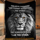 Motivational Fleece Blanket, I Am The Storm Woven Blanket, Cool Sherpa Blanket Gift For Lion Lovers