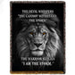 Motivational Fleece Blanket, I Am The Storm Woven Blanket, Cool Sherpa Blanket Gift For Lion Lovers