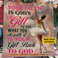 Thankful Personalized Ballet Fleece Blanket, Your Talent Is God's Gift Woven Blanket, Cool Sherpa Blanket Gift For Ballet Lovers, God Lovers