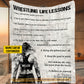 Personalized Wrestling Girls Fleece Blanket, Wrestling Life Lessons Sport Woven Blanket - Sherpa Blanket Gift For Wrestling Lovers