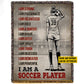 Personalized Soccer Girl Fleece Blanket, I Am A Soccer Player Woven Blanket, Cool Sherpa Blanket Gift For Soccer Girl, Soccer Lovers
