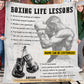 Personalized Boxing Boy Fleece Blanket, Boxing Life Lessons Sport Woven Blanket, Cool Sherpa Blanket Gift For Boxing Lovers