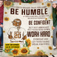 Motivational Personalized Softball Girl Fleece Blanket, Be Humble Be Confident And Work Hard Sport Woven Blanket, Cool Sherpa Blanket Gift For Softball Lovers