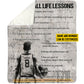 Personalized Basketball Boy Fleece Blanket, Basketball Life Lessons Sport Woven Blanket, Cool Sherpa Blanket Gift For Basketball Lovers