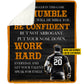 Motivational Personalized Rugby Boy Fleece Blanket, Be Humble Confident & Work Hard Sport Woven Blanket, Cool Sherpa Blanket Gift For Rugby Lovers