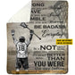 Motivational Personalized Lacrosse Boy Fleece Blanket, Be Strong Humble Brave And Badass Sport Woven Blanket, Cool Sherpa Blanket Gift For Lacrosse Lovers