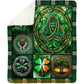 Shamrock Fleece Blanket, Patrick's Sign Woven Blanket, Cool Sherpa Blanket Gift For Patrick's Day