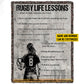 Motivational Personalized Rugby Girl Fleece Blanket, Rugby Life Lessons Sport Woven Blanket, Cool Sherpa Blanket Gift For Rugby Lovers
