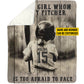 Personalized Motivational Softball Girl Fleece Blanket, Be The Girl Whom Every Pitcher Is Too Afraid To Face Woven Blanket, Cool Sherpa Blanket Gift For Softball Lovers