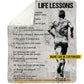 Motivational Personalized Running Boy Fleece Blanket, Running Life Lessons Sport Woven Blanket, Cool Sherpa Blanket Gift For Running Lovers