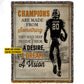 Personalized Football Boy Fleece Blanket, Champions Are Made From Something Sport Woven Blanket, Cool Sherpa Blanket Gift For Football Lovers