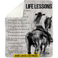 Personalized Cowgirl Fleece Blanket, Cowgirl Life Lessons Baseball Woven Blanket, Cool Sherpa Blanket Gift For Horse Lovers