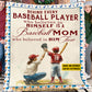 Personalized Baseball Mom Son Fleece Blanket, Behind Every Baseball Player Sport Woven Blanket, Cool Sherpa Blanket Gift For Baseball Lovers