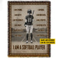 Cool Personalized Softball Girl Fleece Blanket, I Am A Softball Player Sport Woven Blanket, Cool Sherpa Blanket Gift For Softball Lovers