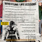 Personalized Wrestling Girls Fleece Blanket, Wrestling Life Lessons Sport Woven Blanket - Sherpa Blanket Gift For Wrestling Lovers