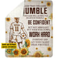 Motivational Personalized Soccer Girl Fleece Blanket, Be Humble Be Confident And Work Hard Sport Woven Blanket, Cool Sherpa Blanket Gift For Soccer Lovers