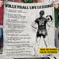 Personalized Motivational Volleyball Girl Life Lessons Fleece Blanket, Volleyball Woven Blanket, Cool Sherpa Blanket Gift For Volleyball Lovers
