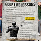 Personalized Golf Boys Fleece Blanket, Golf Life Lessons Sport Woven Blanket - Sherpa Blanket Gift For Golf Lovers