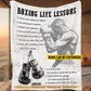 Personalized Boxing Boy Fleece Blanket, Boxing Life Lessons Sport Woven Blanket, Cool Sherpa Blanket Gift For Boxing Lovers