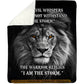 Motivational Fleece Blanket, I Am The Storm Woven Blanket, Cool Sherpa Blanket Gift For Lion Lovers