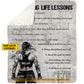 Personalized Wrestling Girls Fleece Blanket, Wrestling Life Lessons Sport Woven Blanket - Sherpa Blanket Gift For Wrestling Lovers