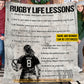 Motivational Personalized Rugby Girl Fleece Blanket, Rugby Life Lessons Sport Woven Blanket, Cool Sherpa Blanket Gift For Rugby Lovers