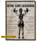 Cool Personalized Gym Girl Fleece Blanket, Gym Life Lessons Sports Woven Blanket, Cool Sherpa Blanket Gift For Gym Lovers
