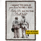 Personalized Motivational Couple Baseball Fleece Blanket, I Want To Hold Your Hand At 80 Woven Blanket, Cool Sherpa Blanket Gift For Baseball Lovers