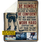 Personalized Hockey Boy Fleece Blanket, Work Hard Everyday Woven Blanket, Cool Sherpa Blanket Gift For Hockey Lovers