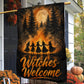 Halloween Witches Welcome Garden & House Flag, Witch Coven Full Moon Yard Flag Spooky Season Gift For Witch Lover
