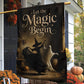 Halloween Witch And Ghost Dancing Garden & House Flag, Let The Magic Begin Yard Flag Spooky Season Gift For Witch Lover