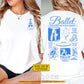 Personalized Ballet Two-sided T-shirt, Powered By Tutu & Determination Tees Gift For Ballet Lover