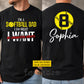 Funny Personalized Softball Dad Daughter Two-sided T-shirt, I'm A Softball Dad Tees Father's Day Gift For Softball Lover