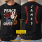 Personalized Baseball Back To School Kid Two-sided T-shirt, Peace Out Preschool Tees Elementary School Student Gift For Baseball Lover