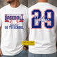 Personalized Baseball First Day Of School Two-sided T-shirt, Born To Play Baseball Back To School Sport Tees, Student Gift For Baseball Lover