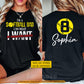 Funny Personalized Softball Dad Daughter Two-sided T-shirt, I'm A Softball Dad Tees Father's Day Gift For Softball Lover