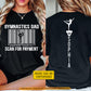 Funny Personalized Gymnastics Dad Daughter Two-sided T-shirt, Gymnastics Dad Scan For Payment Tees Father's Day Gift For Gymnastics Lovers