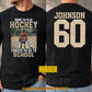 Personalized Hockey First Day Of School Two-sided T-shirt, Born To Play Hockey Back To School Sport Tees, Student Gift For Hockey Lover