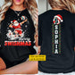 Personalized Christmas Volleyball Two-sided T-shirt, Merry Swishmas Sports Tees Spooky Season Gift For Volleyball Lovers