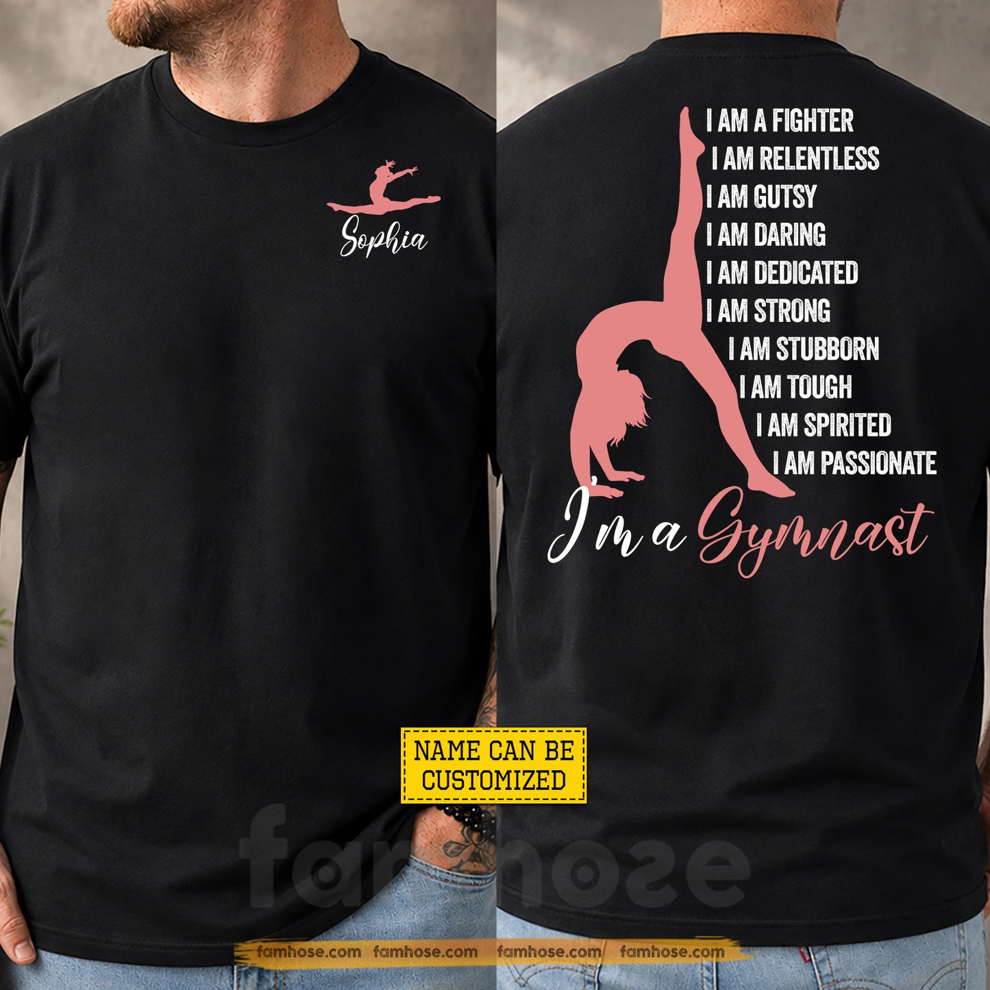 Personalized Gymnastics Two-sided T-shirt, I'm A Gymnast Sport Tees Gift For Gymnastics Lover