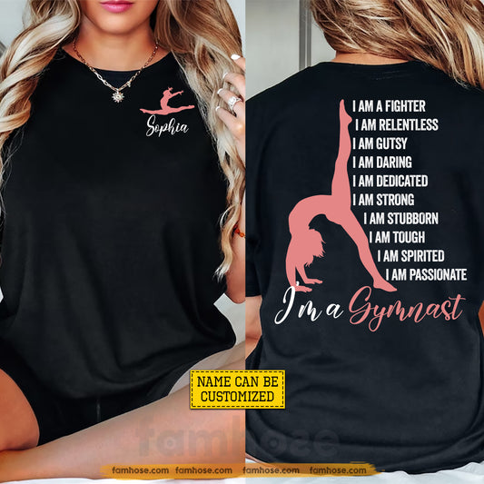 Personalized Gymnastics Two-sided T-shirt, I'm A Gymnast Sport Tees Gift For Gymnastics Lover