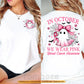 Pink Halloween & Breast Cancer Awareness Two-sided T-shirt, In October We Wear Pink Ribbon Tees Gift For Ghost Lover