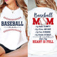 Funny Baseball Mom Two-sided T-shirt, But My Heart Is Full Tees Mother's Day Gift For Baseball Lovers