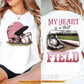 Baseball Mom Two-sided T-shirt, My Heart Is On That Field Tees Mother's Day Gift For Baseball Lovers