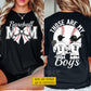 Personalized Baseball Mom Son Two-side T-shirt, Those Are My Boys Tees Mother's Day Gift For Baseball Lovers