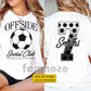 Personalized Soccer Two-sided T-shirt, Offside Social Club Sport Tees Gift For Soccer Lovers