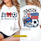 Personalized Soccer Mom Two-sided T-shirt, Livin' That Soccer Mom Life Sport Tees Mother's Day Gift For Soccer Lovers