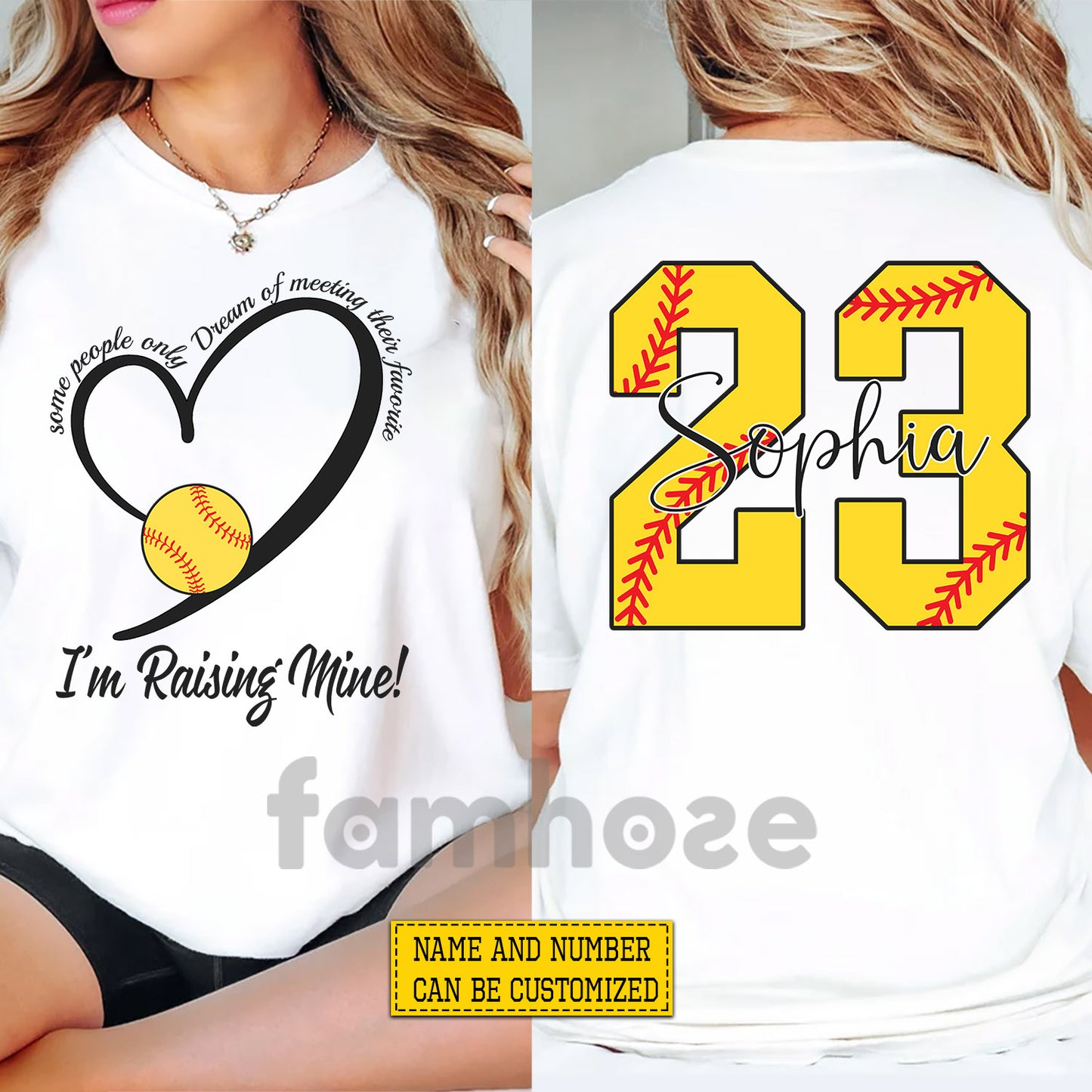 Personalized Softball Two-sided T-shirt, Some People Only Dream Of Meeting Their Favorite Tees Gift For Softball Lovers