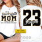 Funny Personalized Lacrosse Mom Two-sided T-shirt, I'm A Lacrosse Mom Tees Mother's Day Gift For Lacrosse Lovers